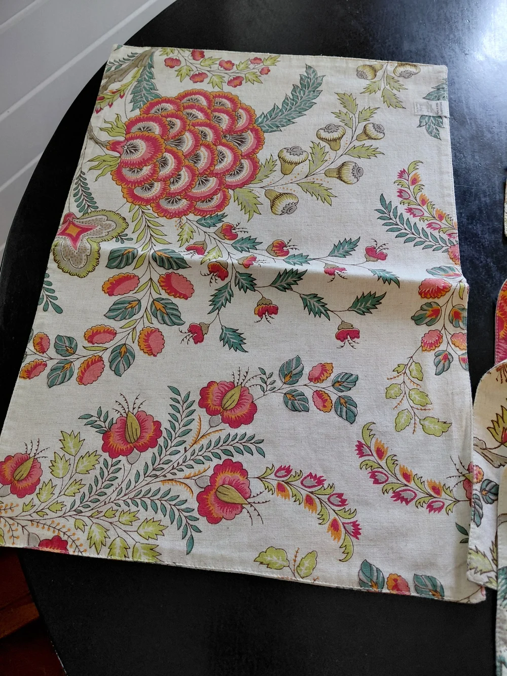 Cost Plus World Market Floral Placemat Set in Cream, Coral and Green 6